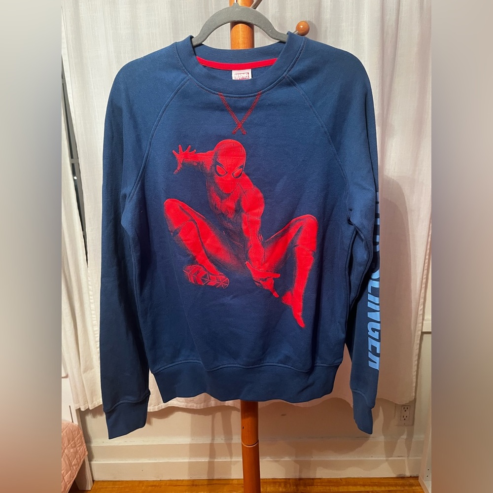 Marvel Spider-Man Blue and Red Crewneck Sweater